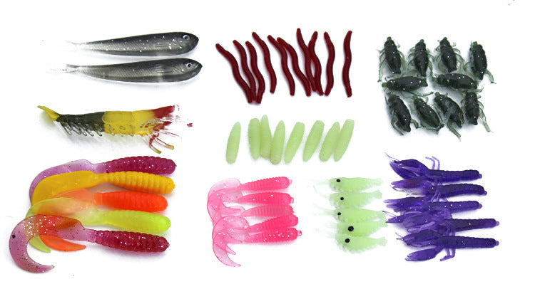 100-Piece Soft Bait Set – Lifelike, Versatile, Ready to Fish - SWIGEAR